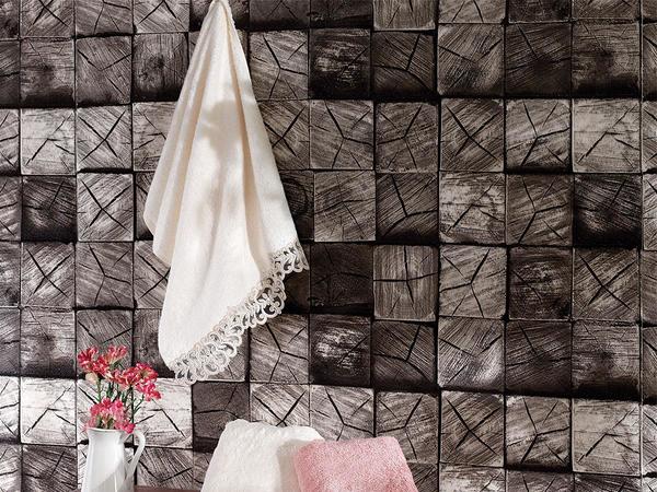 Dila Fransız Güpürlü Lüx Bambu Havlu 2'li Ekru Bej