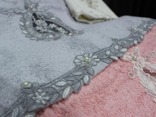 Çeyiz Diyarı Fransız Güpürlü 6 Lı Başak El Yüz Havlu Takımı