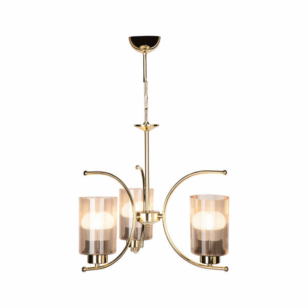 Azer 3Lü Chandelier Copper