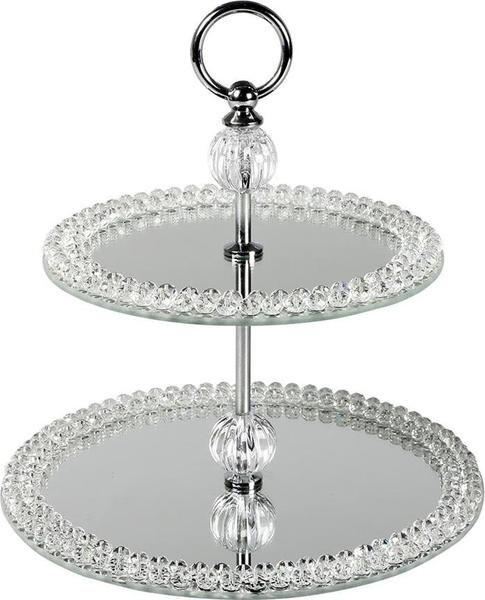 Dematex Kristal Etajer 2 Katlı Servis Tabağı | DE-4