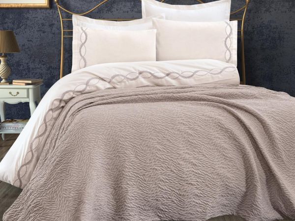 Çeyizdiyarı Almila 7 Parça Gelin Seti Cappucino