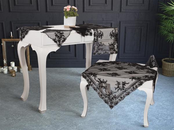 Ensemble de salon French Mary 16 pièces noir