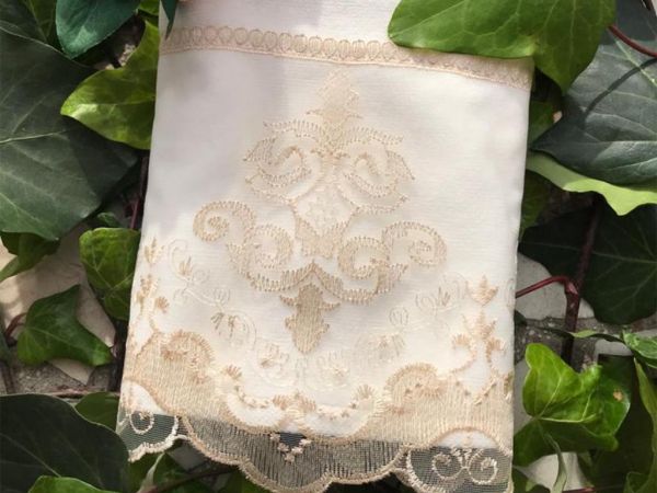 Çeyiz Diyarı Malena Çeyizlik Havlu Krem Altın