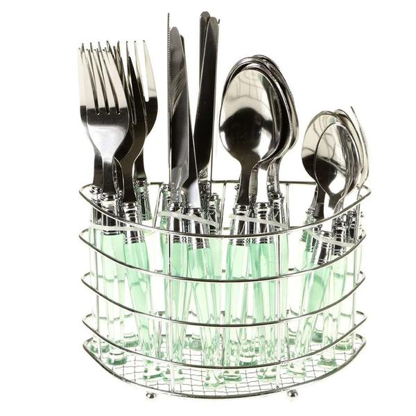 Çınar 24 Parça Çatal Kaşık Bıçak Seti 6 Kişilik | Yeşil | 2011000083