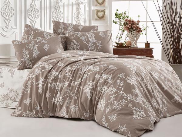 Ensemble de housse de couette double Dowry Lands Autumn Marron
