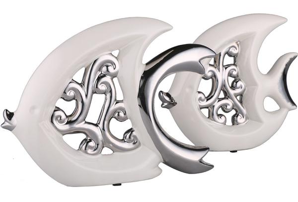 Dekonaz Dekoratif Balık Biblosu | Porselen | Beyaz