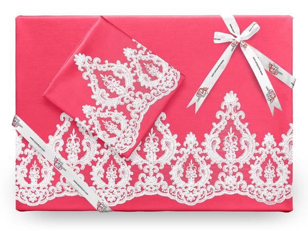 Queen French Lace Duvet Cover Set Pomegranate Flower