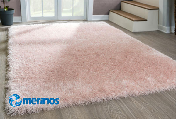 Merinos Glossy Dekoratif Tüy Halı | Gül | 412-55-Rose