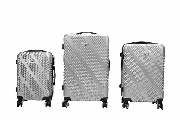 İmex 3 Parça Bavul Valiz Çanta Seyehat Seti | Gümüş