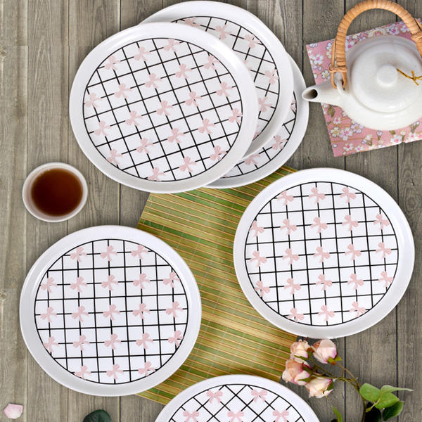 Nœud Papillon Assiette de Service Hittite Rose 28 Cm 6 Pièces | Keramika