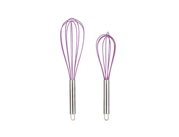 048-06-cherry silicone whisk set with metal handle