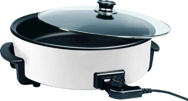 Elektrische Pizza Pfanne 42x13cm 1500 Watt Elektro Partypfanne Pizza Tavasi Weiß