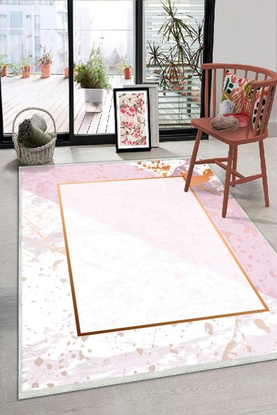 Birkilim Yıkanabilir Dekoratif Halı İpeksi Kaymaz Taban | MLN-IP-HS-269