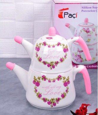 Paci Love Porzellan Teekocher 2,7 Liter | Rosa