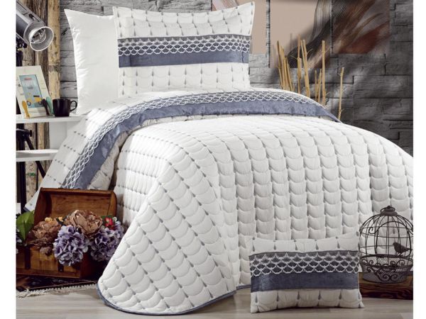 ملاءات سرير مفرد مايكرو من كولورز رمادي كريمي