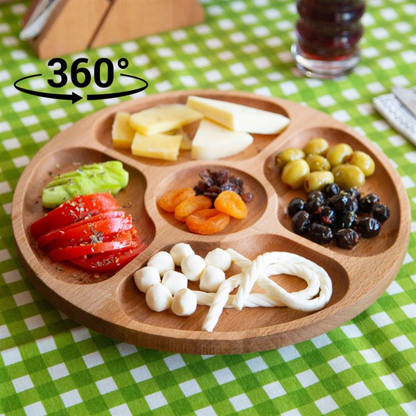 DÖNEN SERVİS TABAĞI - 5 BÖLMELİ 30 CM