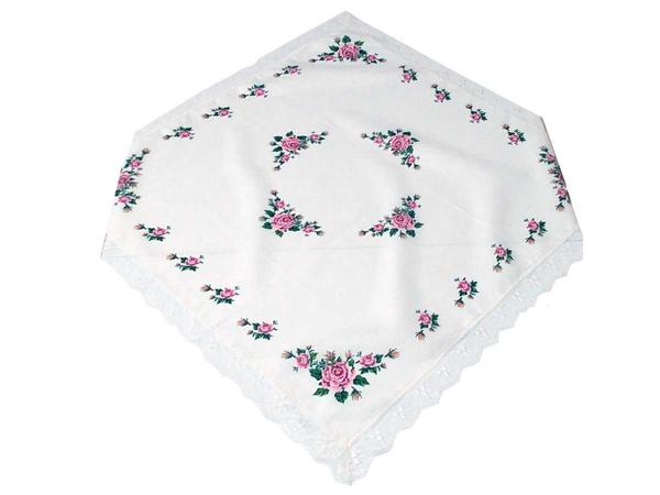 Cross Stitch Printed Laced Fiskos Pink