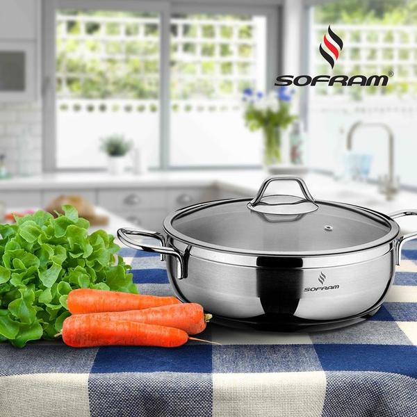 Sofram Soft Çelik Tencere 3,0L Ø 24cm | Gümüş | İndüksiyon