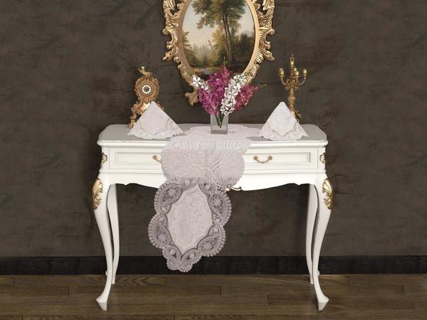 Bellisima Velvet 3 Stück Schlafzimmer Set Creme