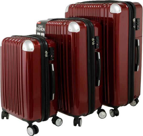 Viviana Hard Case 3er Luxus Koffer Set 360 Drehbares Rad Weinrot Tsa Sperre Bedibuy Com