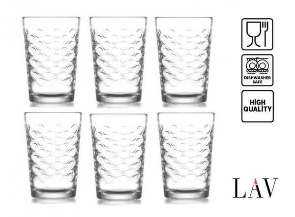 LAV Sedef 6|12|24 Parça Su Bardağı Seti | 205ml