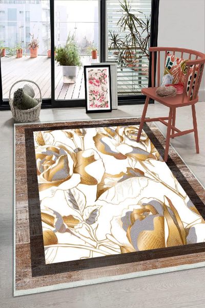 Birkilim Yıkanabilir Dekoratif Halı İpeksi Kaymaz Taban | MLN-IP-HS-290