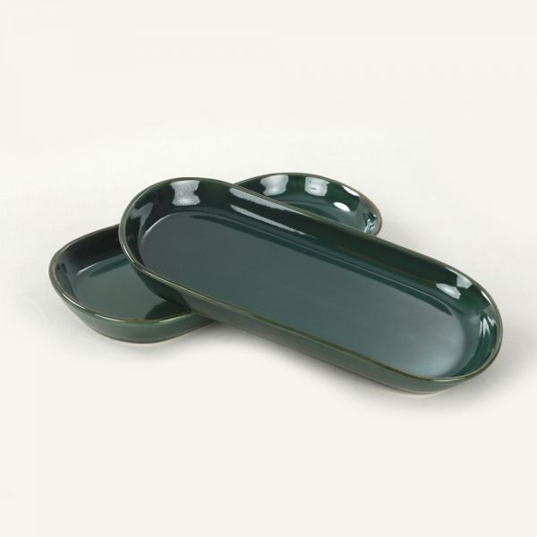 Zümrüt Noyan Kayık Tabak 2 Adet 26 Cm | Keramika