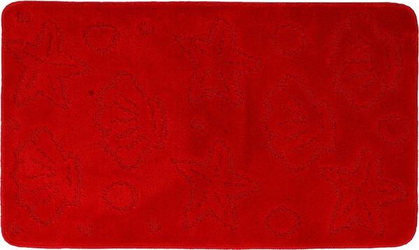 Duygu 3 Parça Banyo Paspas Seti Kırmızı