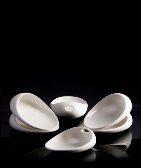 Acar | Oval Beyaz Porselen Kase