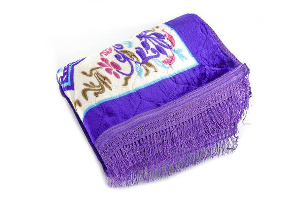 Tapis de prière en peluche Base antidérapante à motifs Violet