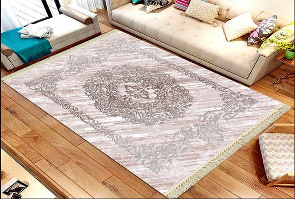 Roland 5'li Yıkanabilir Halı Seti | Açık Pembe-Gri | roland-3017