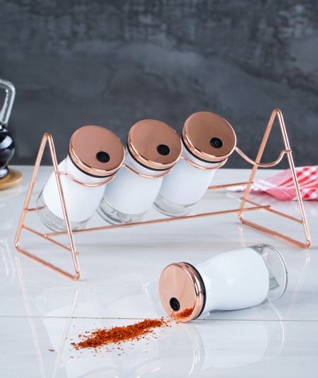 4 Prç.standli Cam Baharat Set