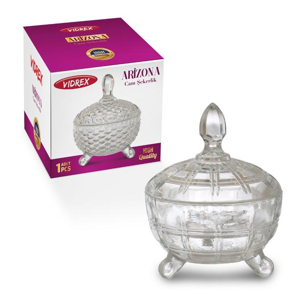 İpek | Arizona Ayaklı Cam Şekerlik 10cm | ARB-26/1