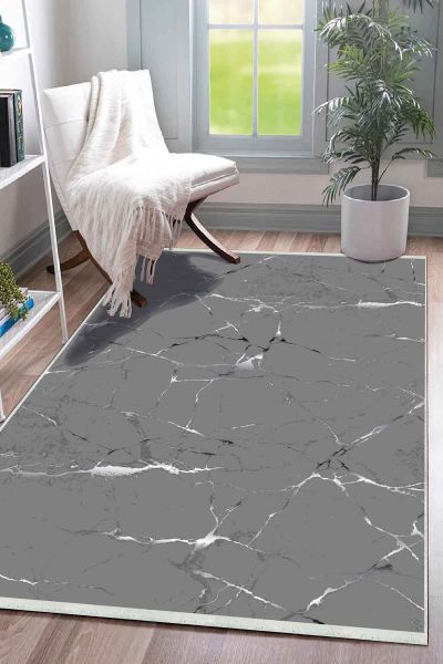 Birkilim Yıkanabilir Dekoratif Halı İpeksi Kaymaz Taban | MLN-IP-SD-393