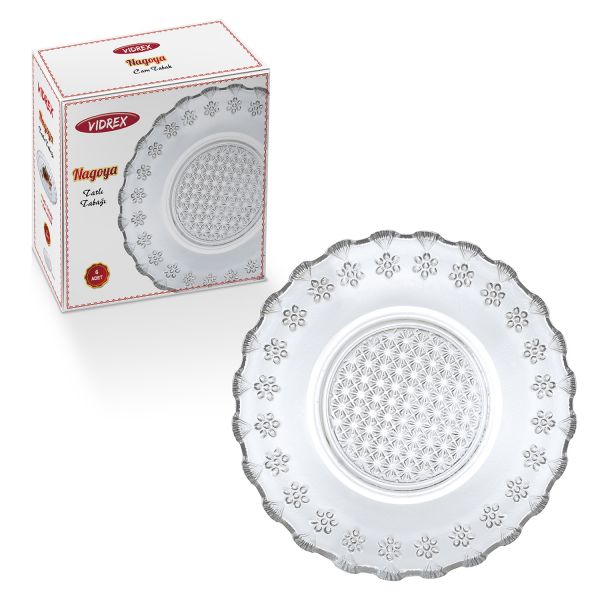 SK-6P / GB NAGOYA GLASS 6LI SWEET PLATE 14,5CM | IPEK-33028