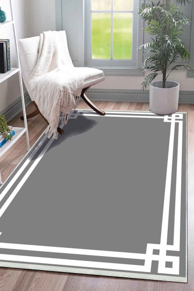 Birkilim Yıkanabilir Dekoratif Halı İpeksi Kaymaz Taban | MLN-IP-SD-398