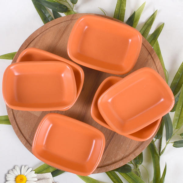 Keramika | 6 Adet Mat Turuncu Çerezlik