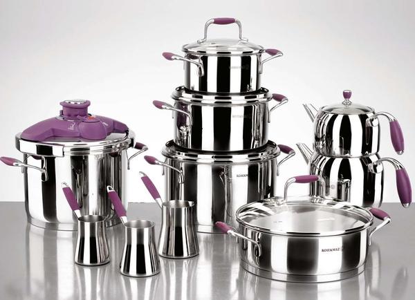 Korkmaz Flora Hyper 9'lu Mutfak Çeyiz Seti 17 Parça | İndüksiyon | Lila | A1739-3
