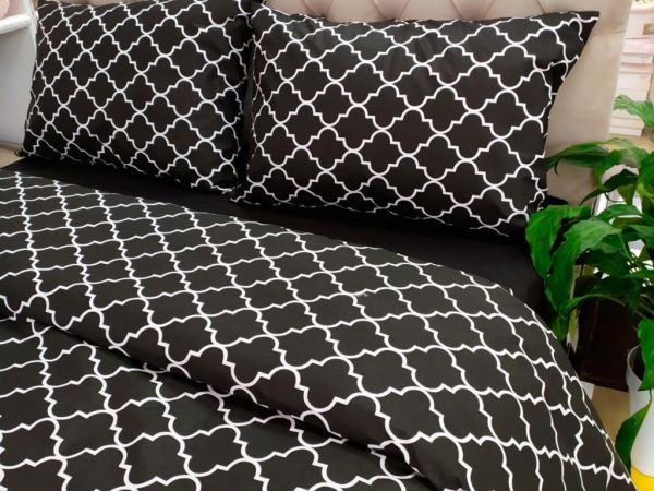 Dowery Medallion طقم غطاء لحاف مفرد أسود