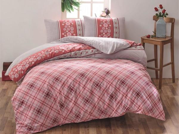 Kristal Devin Çift Kişilik Nevresim Takımı Somon | Kristal