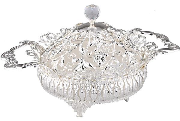 Bavary Lüks Porselen Sunuk Kasesi Kapaklı | Yuvarlak | By-wh-1662