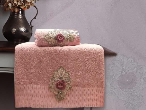 Cotton İncili 3D Hamam Seti Lovers Pudra