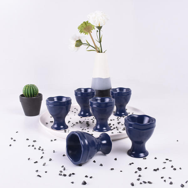 Mat Lacivert Juliet Yumurtalık 7 Cm 6 Adet | Keramika