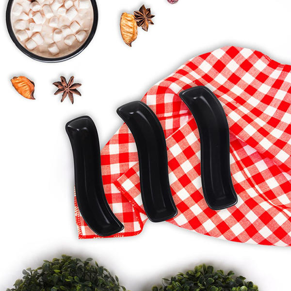 Mat Siyah İvory Zeytinlik 18 Cm 3 Adet | Keramika