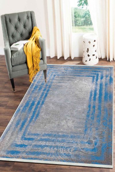 Birkilim Yıkanabilir Dekoratif Halı İpeksi Kaymaz Taban | MLN-IP-SD-235