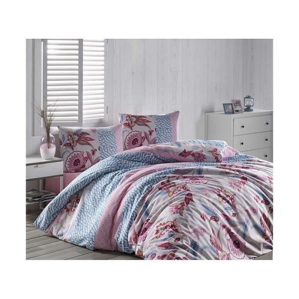 طقم غطاء لحاف مزدوج من Minteks Daily Ranforce-Katalin