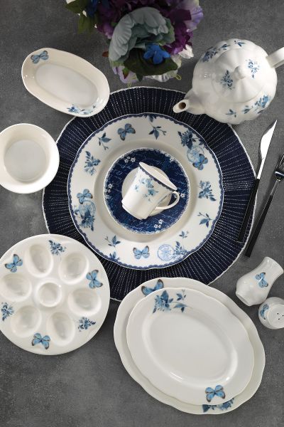 Kütahya Porselen Bone Olympos 36 Parça 9742 Desen Kahvaltı Takımı