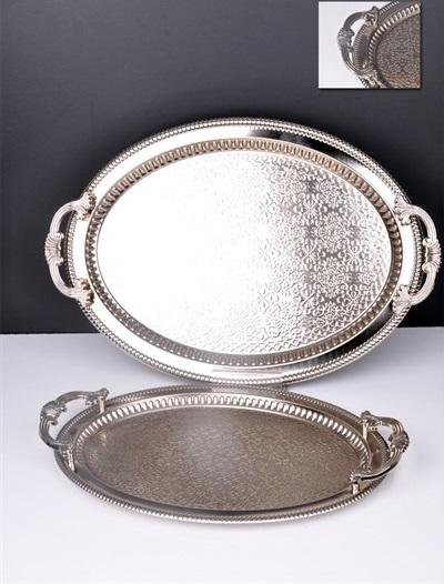 Bayev | 2'li Oval Gümüş Tepsi