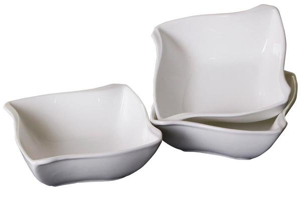 Duygu 2/6/12 Parça Servis Tabağı Porselen | Beyaz | Dg-3424