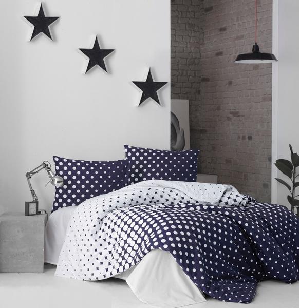 Bayev Avangarde Çift Kişilik Nevresim Takımı - Navy Notes